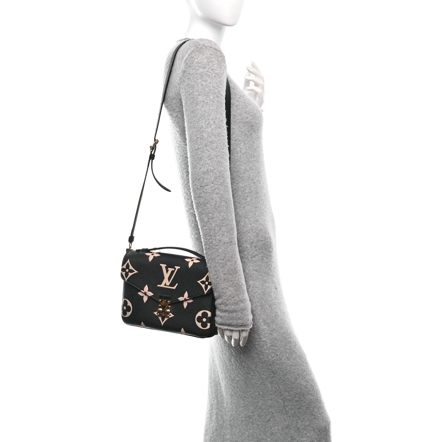 Louis Vuitton Empreinte Monogram Giant Pochette Metis Black Beige 3 of 9