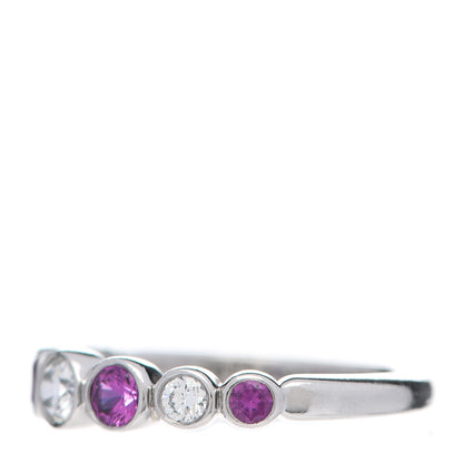 Tiffany Platinum Diamond Pink Sapphire Jazz Ring 48 4.25 3 of 7