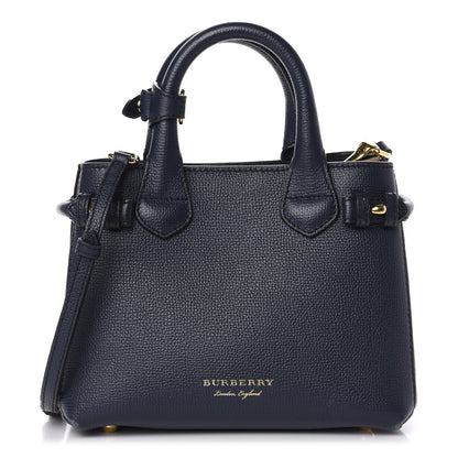 Burberry Grainy Calfskin House Check Baby Banner Tote Ink Blue 1 of 12