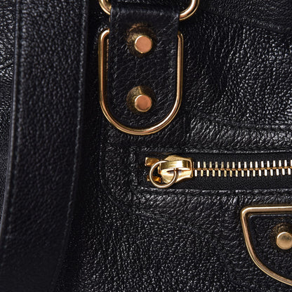 Balenciaga Chevre Gold Metallic Edge Hardware Velo Black 9 of 9