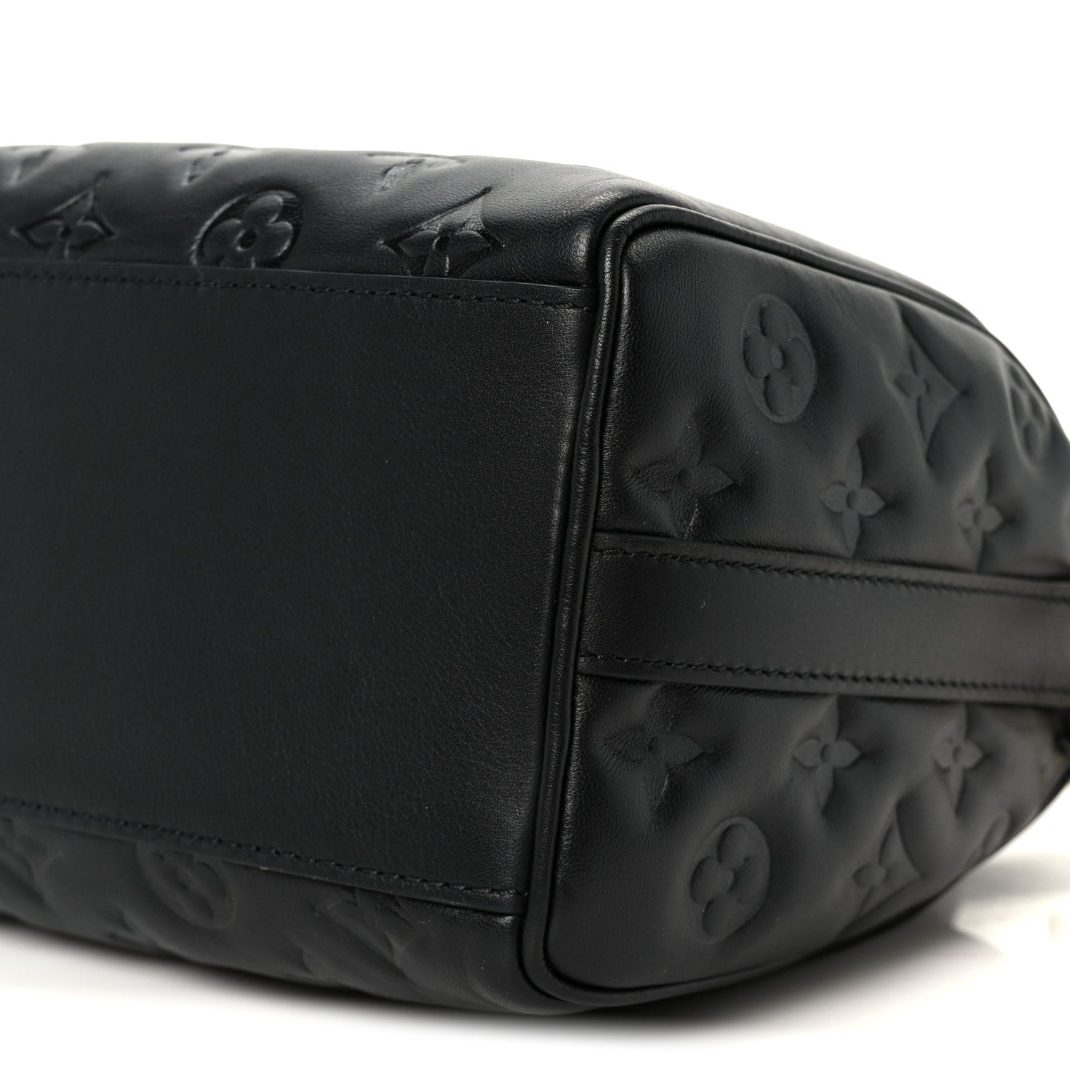 Louis Vuitton Lambskin Embossed Monogram Speedy 22 Bandouliere Black 9 of 9