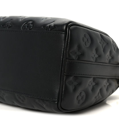 Louis Vuitton Lambskin Embossed Monogram Speedy 22 Bandouliere Black 9 of 9