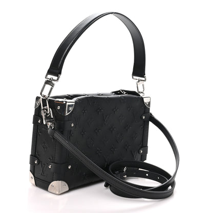 Louis Vuitton Calfskin Debossed Monogram Side Trunk Black 2 of 10