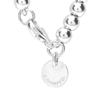 Tiffany Sterling Silver 4mm Bow Bead Bracelet 3 of 3