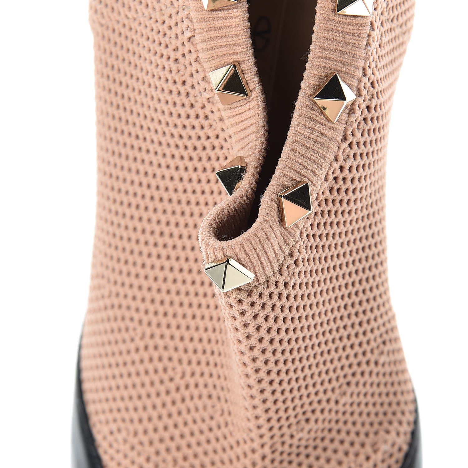 Valentino Garavani Nappa Knit Rockstud 105mm Sock Booties 39 Black 9 of 9
