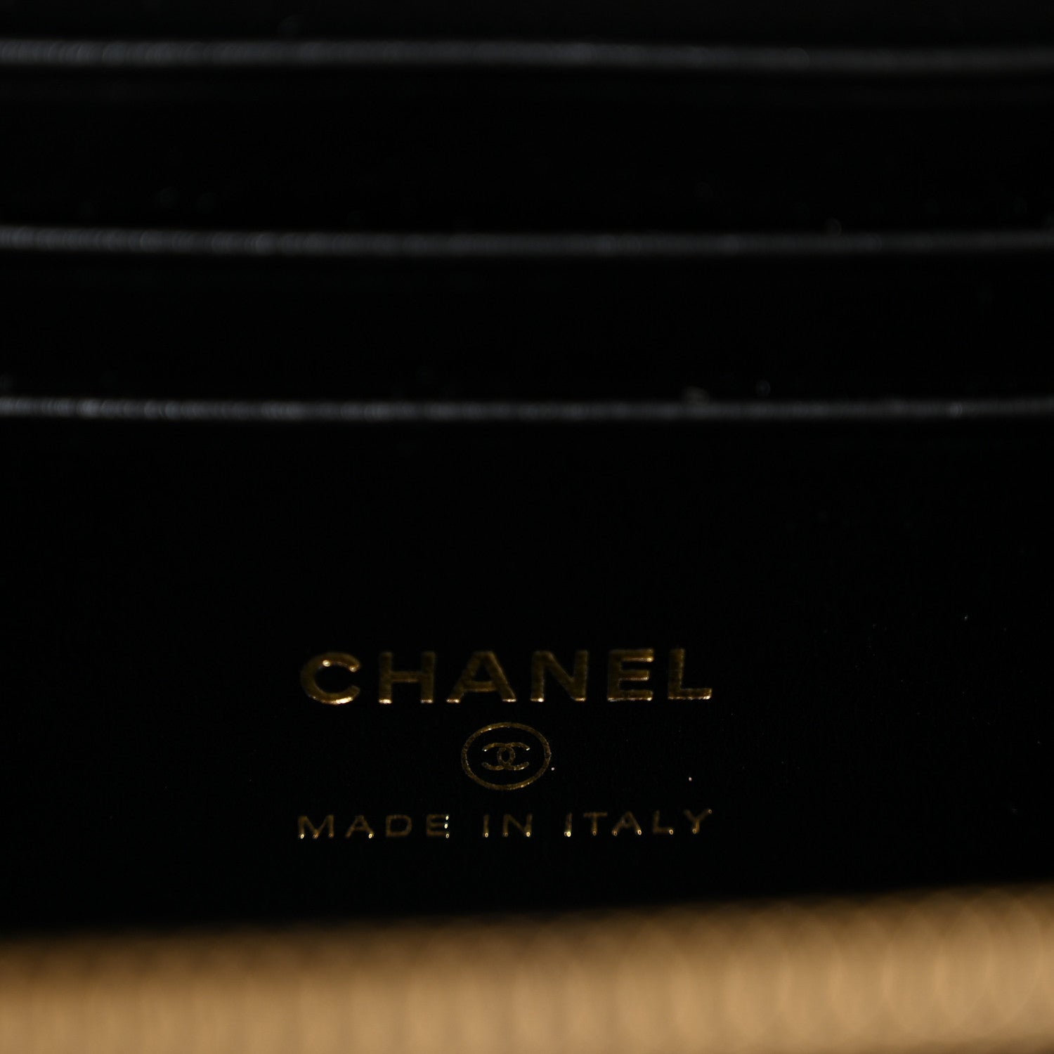 Chanel Caviar Quilted Crystal CC Logo Vanity Case With Chain Black 6 of 10