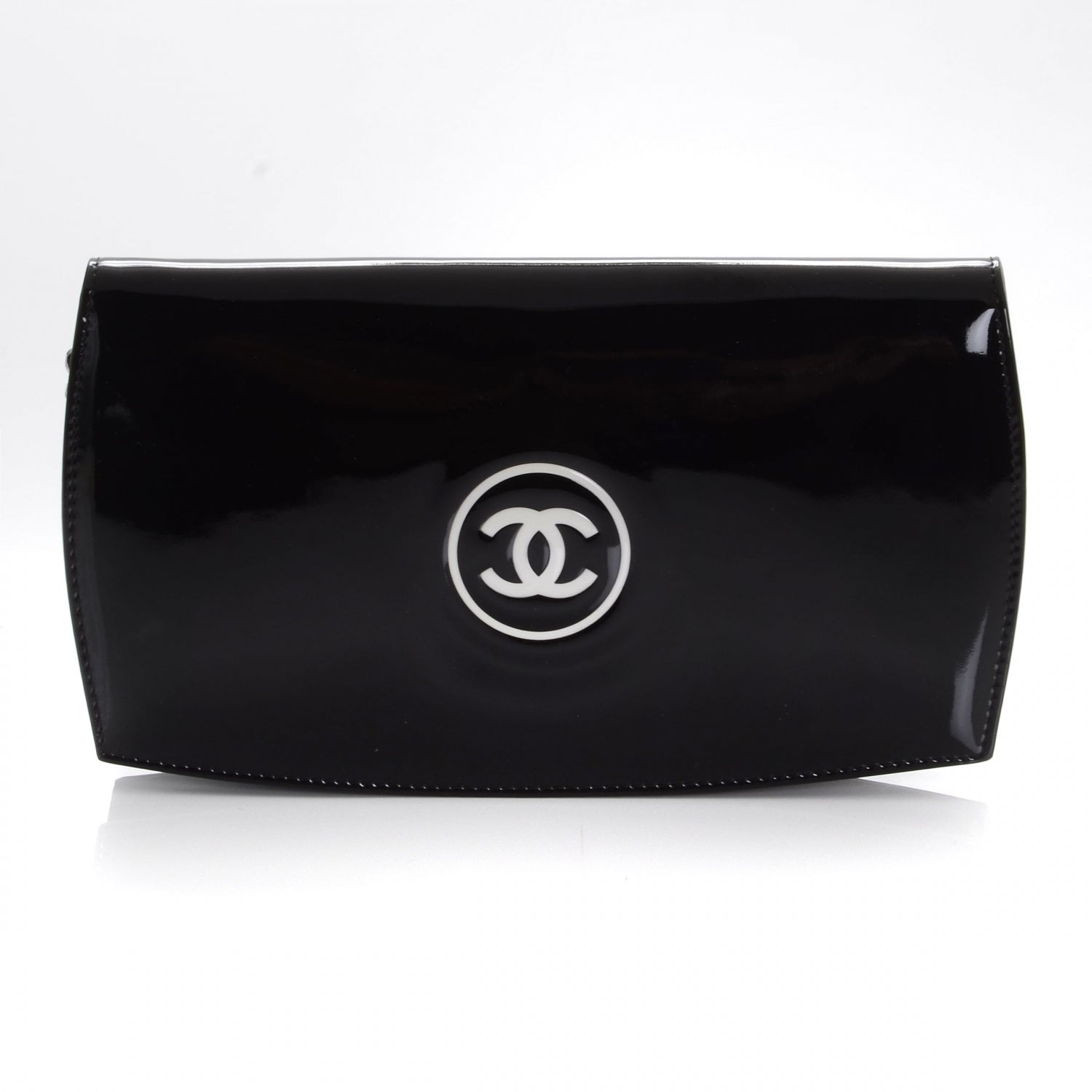 Chanel Patent CC Trousse Maquil Wallet Black 1 of 9