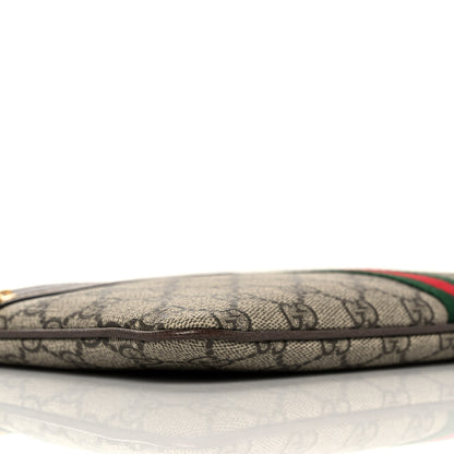 Gucci GG Supreme Monogram Large Ophidia Pouch Clutch Brown 8 of 10