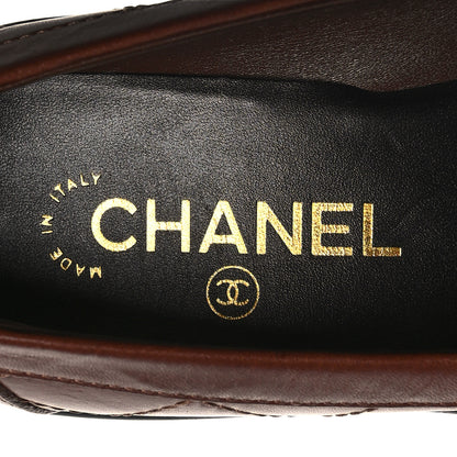 Chanel Calfskin Quilted CC Mocassin Loafers 36.5 Brown 8 of 9