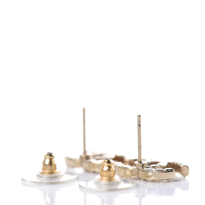 Chanel Studded CC Earrings Gold 4 of 4