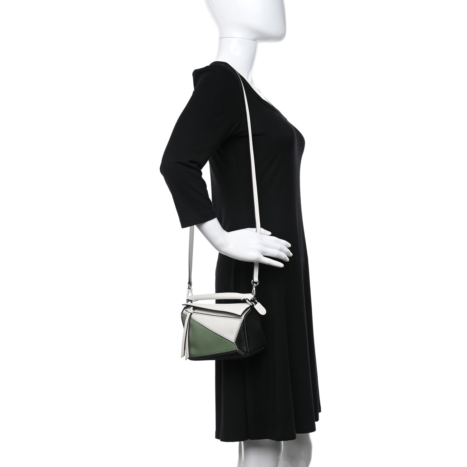 Loewe Calfskin Mini Puzzle Bag Soft White Rosemary 2 of 9