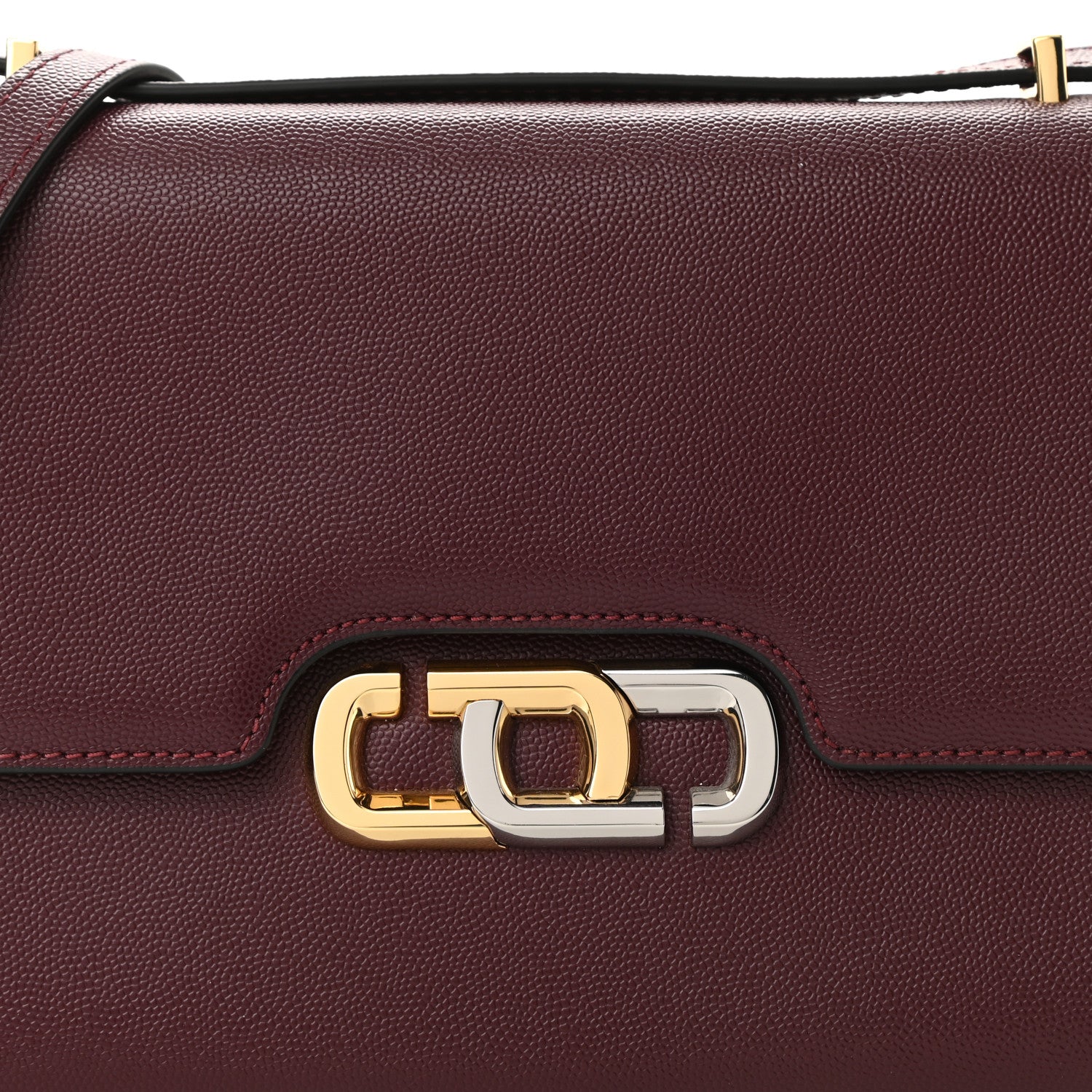 Marc Jacobs Textured Calfskin The J Link Shoulder Bag Burgundy 9 of 11