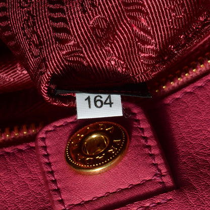 Prada Vitello Daino Large Double Zip Tote Peonia 10 of 10