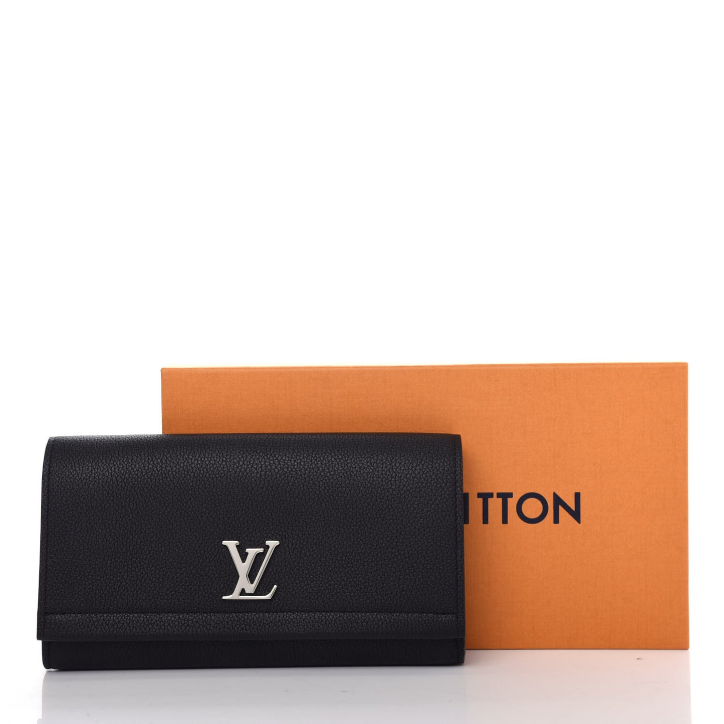 Calfskin Lockme II Wallet Black