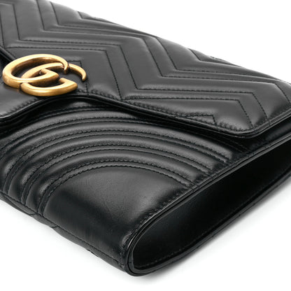 Gucci Calfskin Matelasse GG Marmont Clutch Black 12 of 12