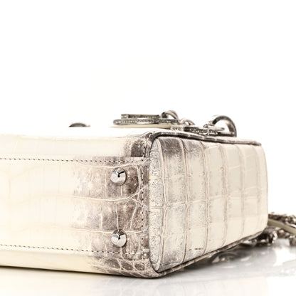 Christian Dior Niloticus Crocodile Himalaya Crystal Mini Lady Dior White 9 of 9