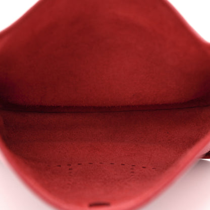 Hermes Taurillon Clemence Evelyne III PM Rouge Casaque 4 of 11