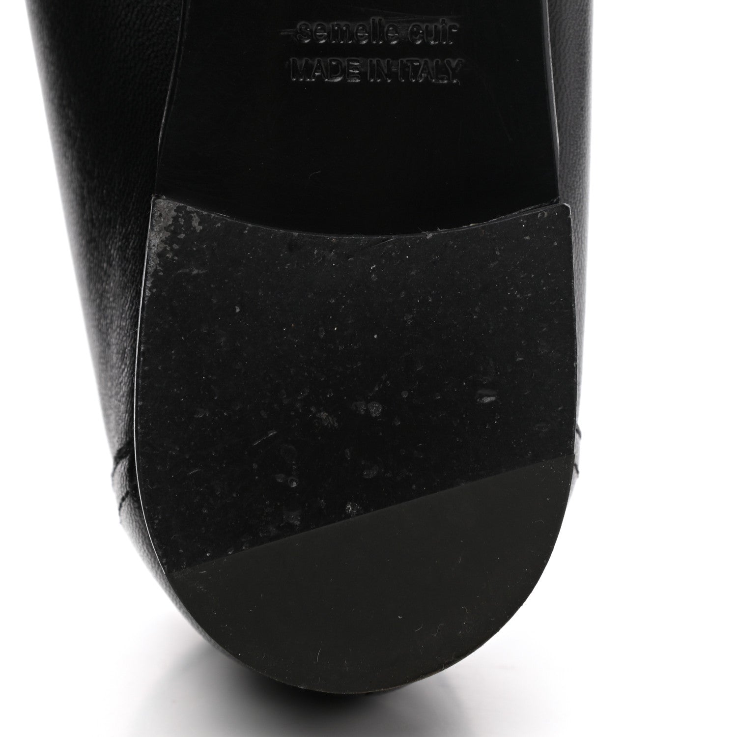 Hermes Goatskin Womens Paris Loafers 38.5 Black 9 of 11
