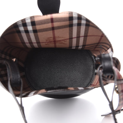 Burberry London Grainy Calfskin Small Lorne Bucket Crossbody Black 5 of 9