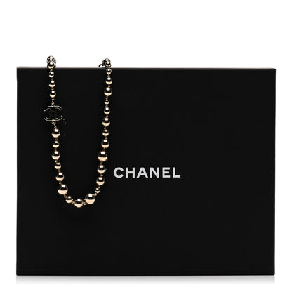 Chanel Metal Bead CC Necklace Gold 6 of 6