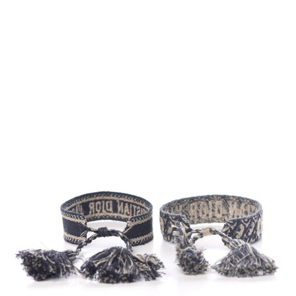 Christian Dior Woven Cotton J'Adior Friendship Bracelet Set Navy 3 of 4
