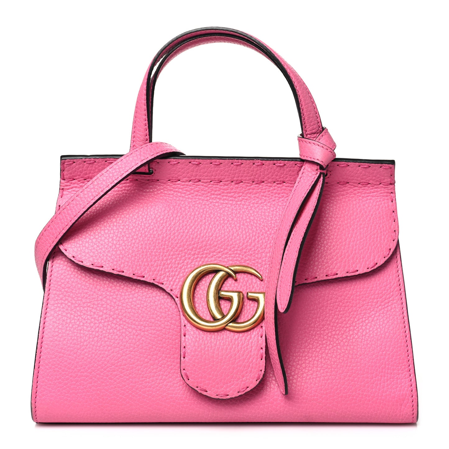 Cellarius Calfskin Mini GG Marmont Top Handle Bag Tropical Pink Flower