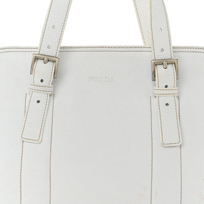 Prada Vitello Daino Shoulder Bag White 7 of 19