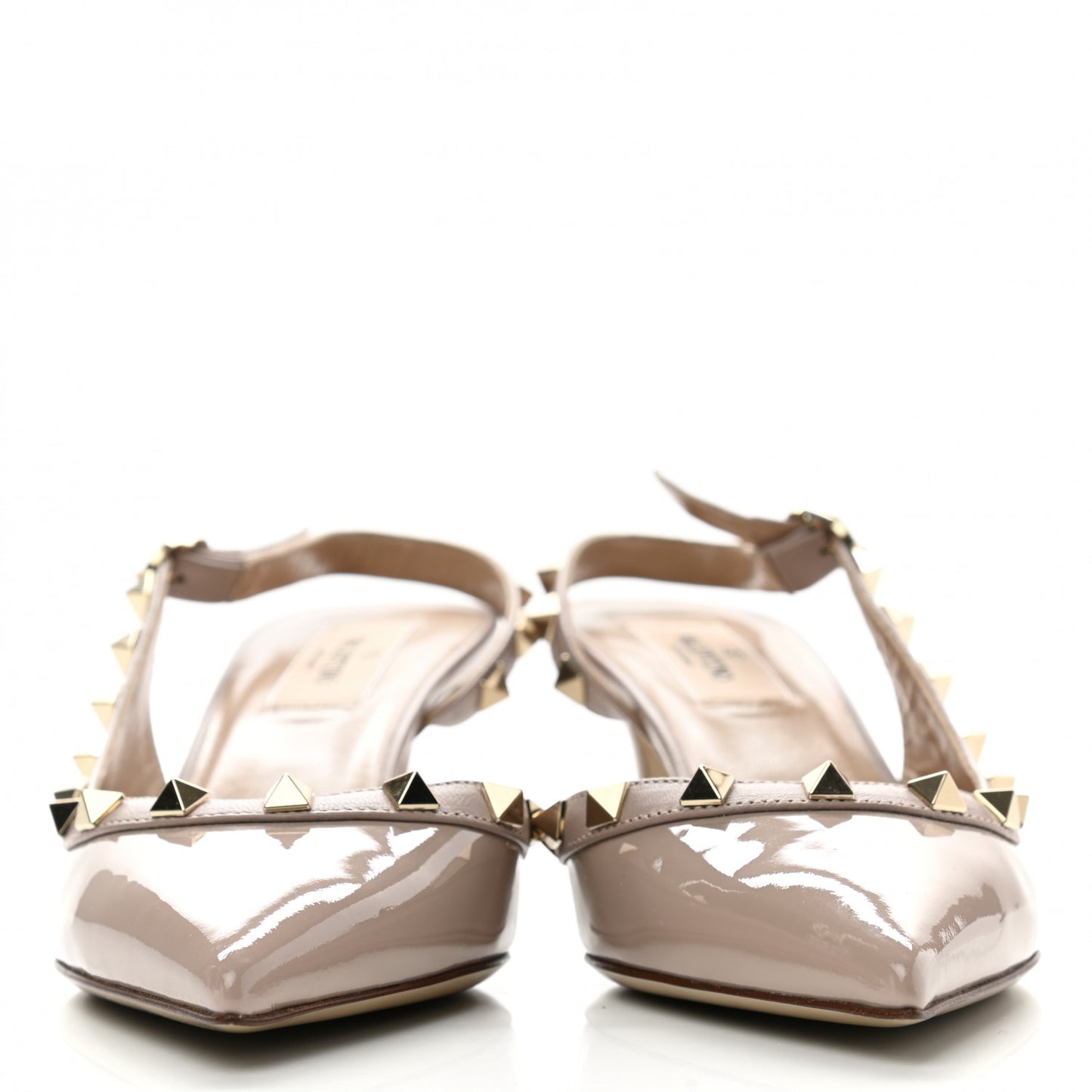 Patent Rockstud Half D'Orsay Slingback 50mm Pumps 37 Poudre