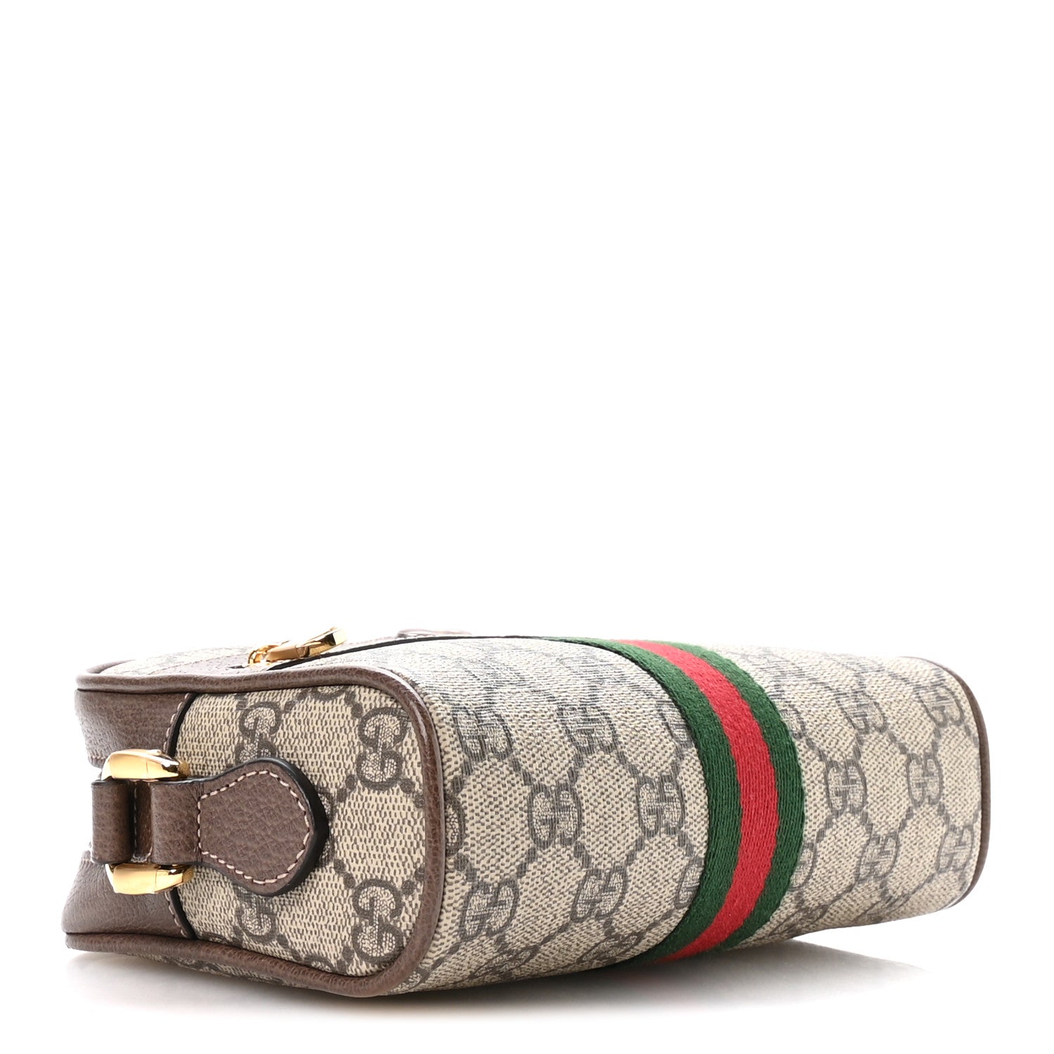 Gucci GG Supreme Monogram Web Mini Ophidia Shoulder Bag Brown 4 of 10