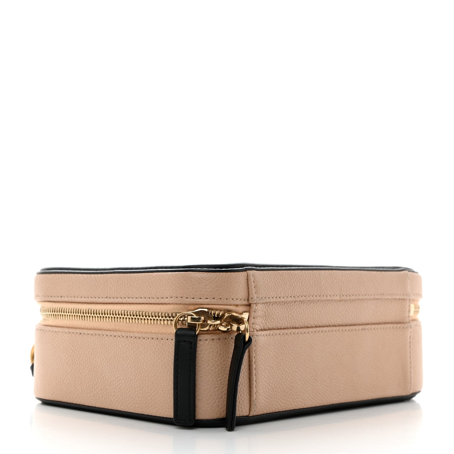 Chanel Caviar Quilted Medium CC Filigree Vanity Case Beige Black 4 of 10