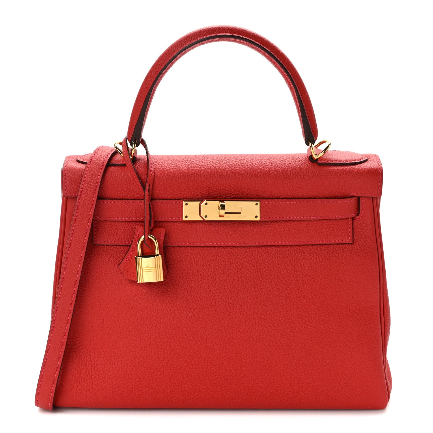 Hermes Togo Kelly Retourne 28 Rouge Casaque 1 of 14