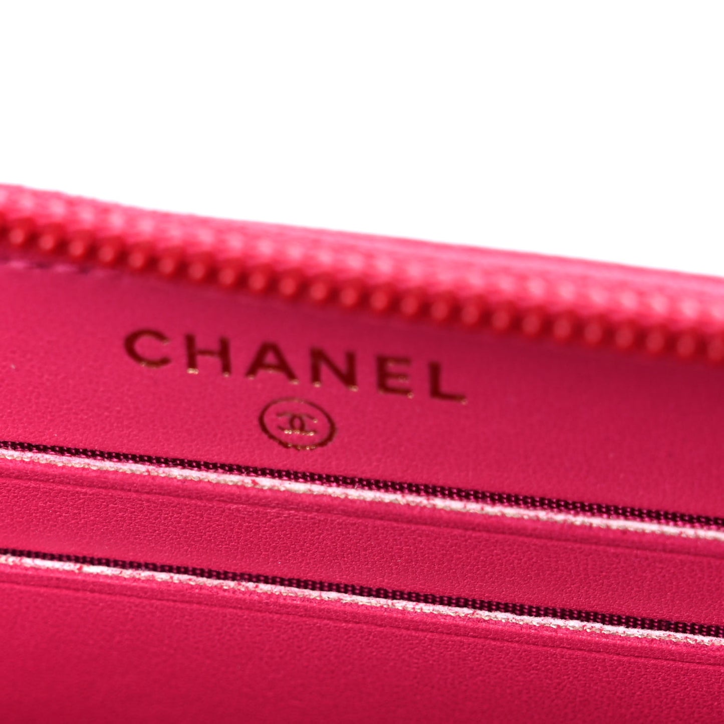 Lambskin Quilted Small Boy Zip Around Wallet Pink