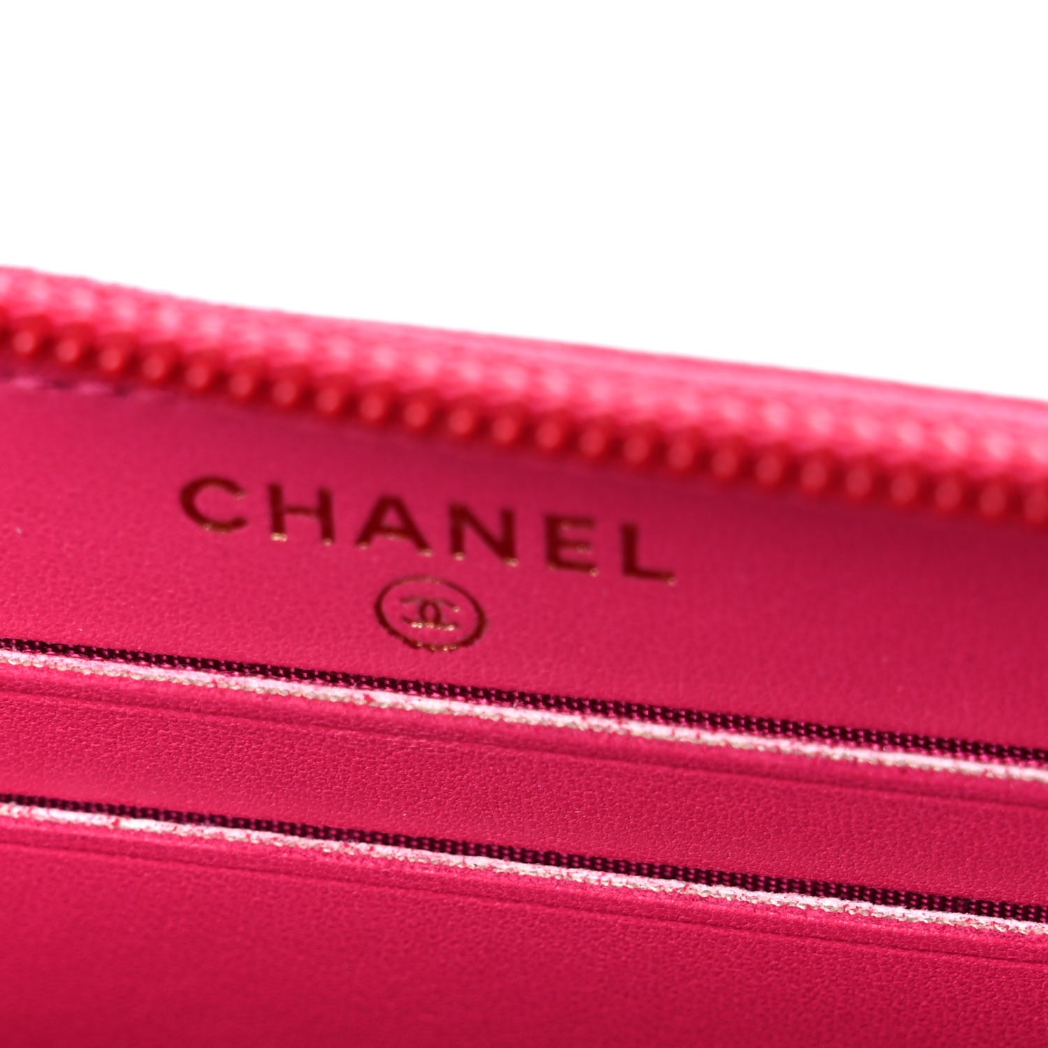 Chanel Lambskin Quilted Small Boy Zip Around Wallet Pink 10 of 11