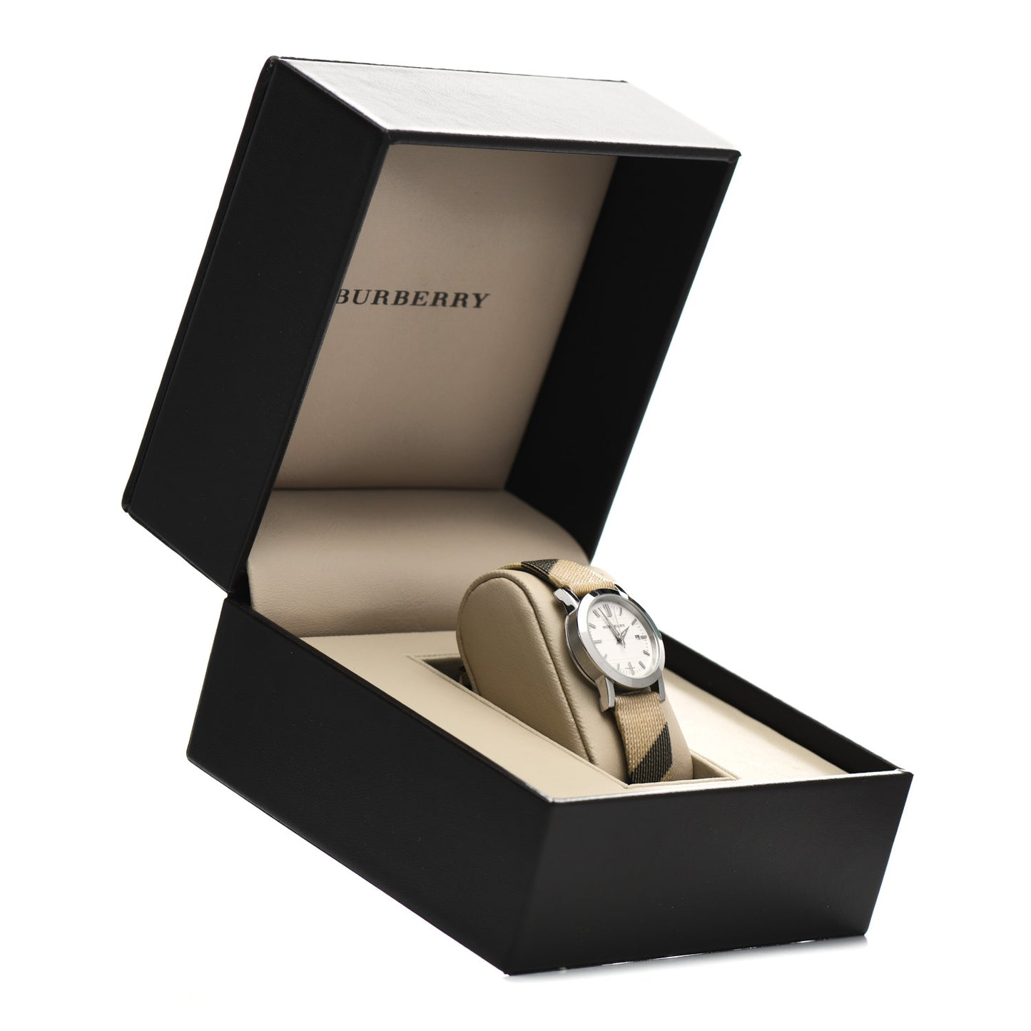 Stainless Steel Calfskin 28mm Heritage Nova Check Quartz Watch BU1387