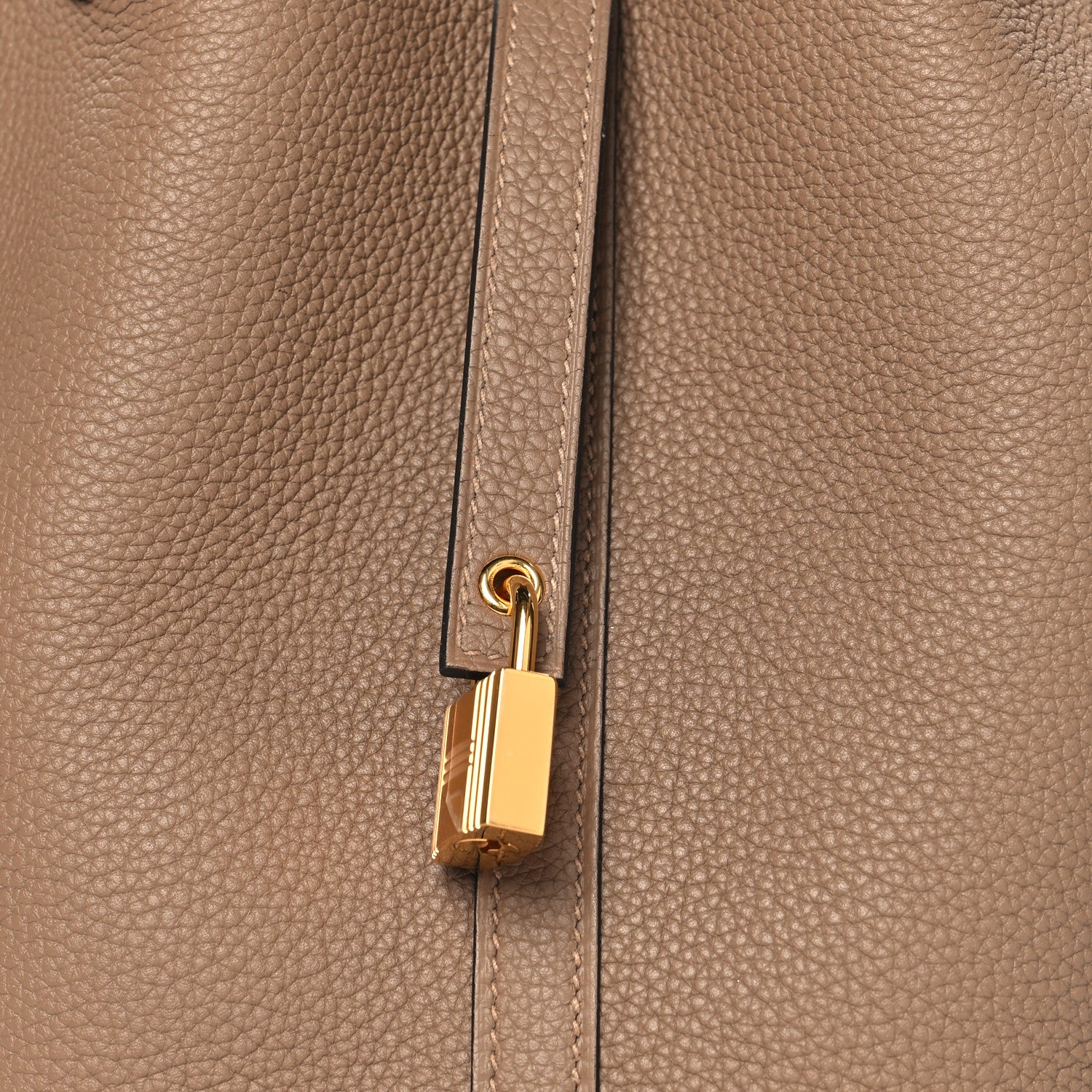 Hermes Taurillon Maurice Picotin Lock 18 PM Beige De Weimar 8 of 13