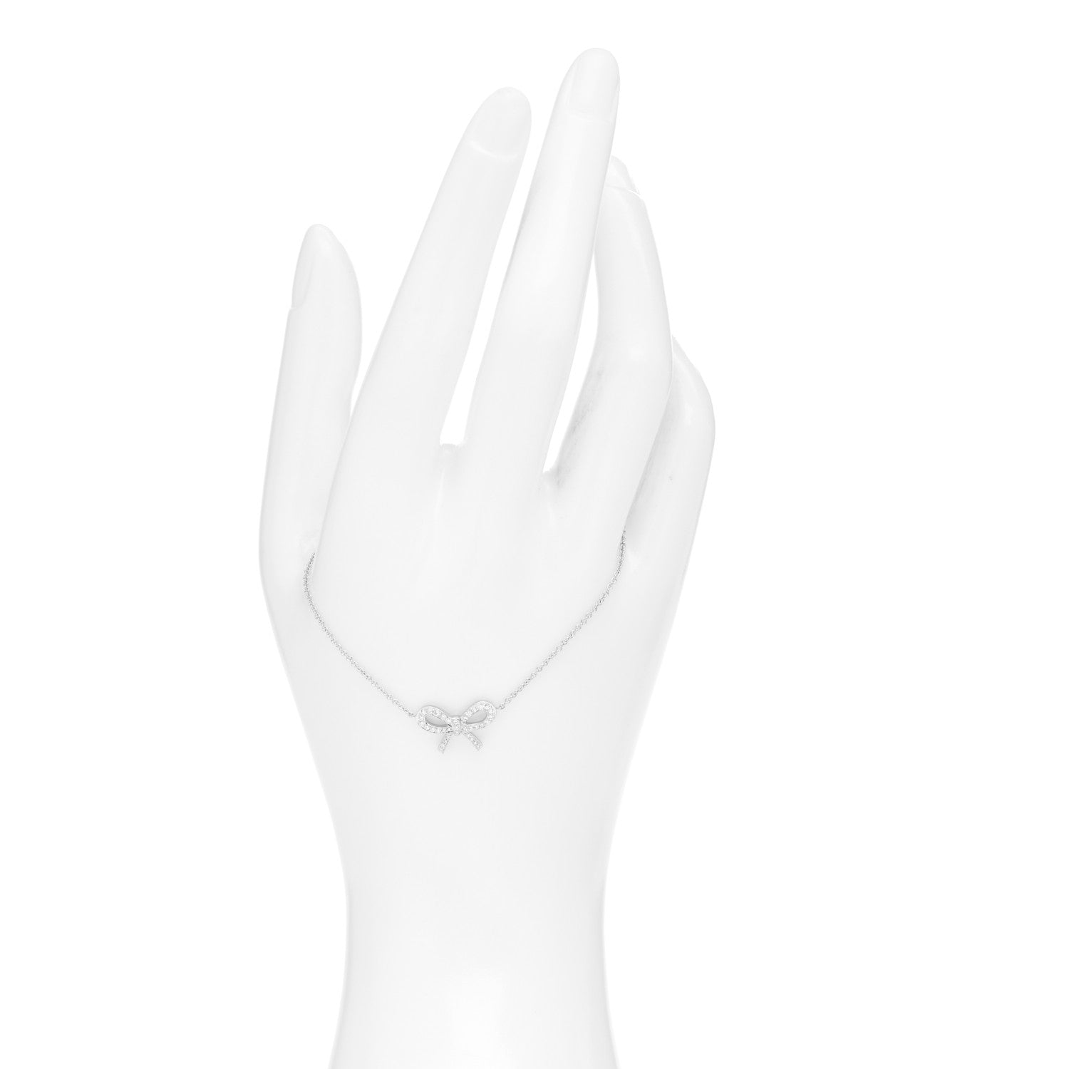 Tiffany Platinum Diamond Bow Bracelet 2 of 4
