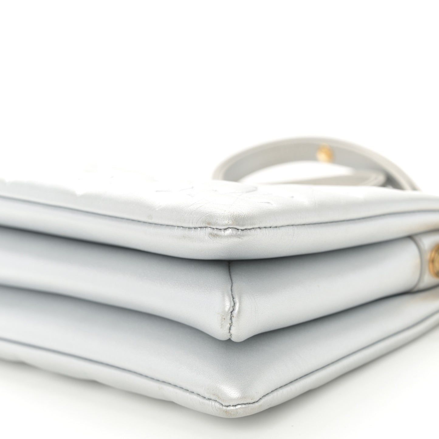 Lambskin Embossed Monogram Coussin BB Silver