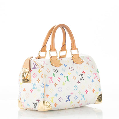 Louis Vuitton Monogram Multicolor Speedy 30 White 3 of 8