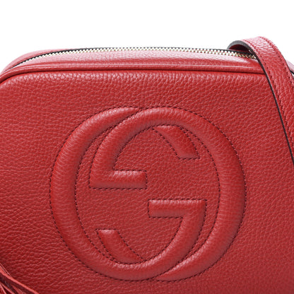 Gucci Pebbled Calfskin Small Soho Disco Bag Tabasco Red 9 of 9