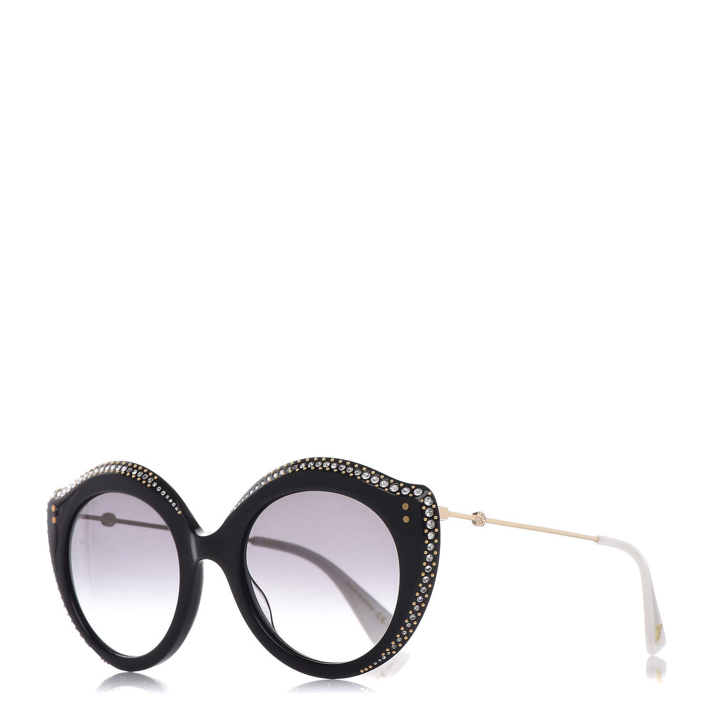 Crystal Cat Eye GG0214S Sunglasses Black