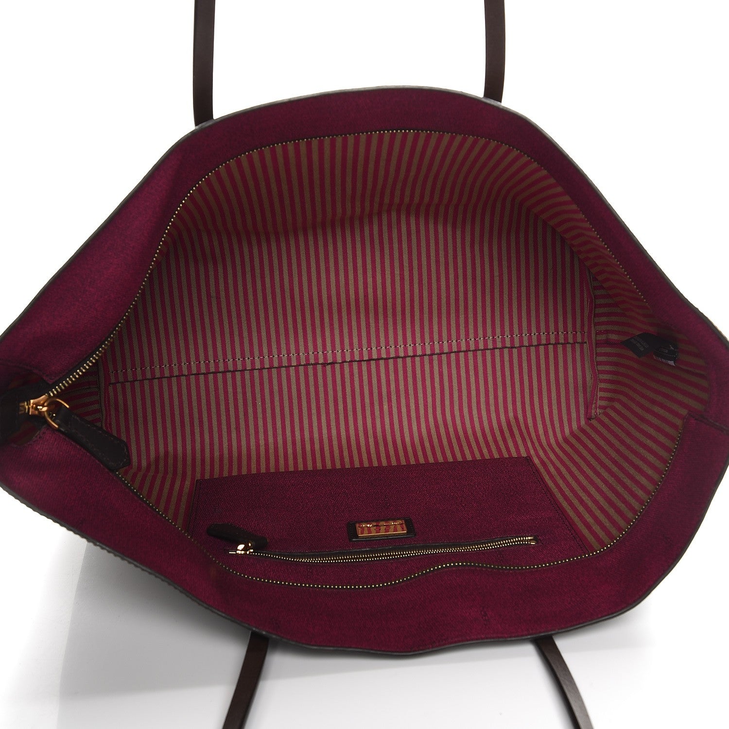 Fendi Zucca Spalmati Medium Roll Tote Tobacco Fuxia 5 of 11