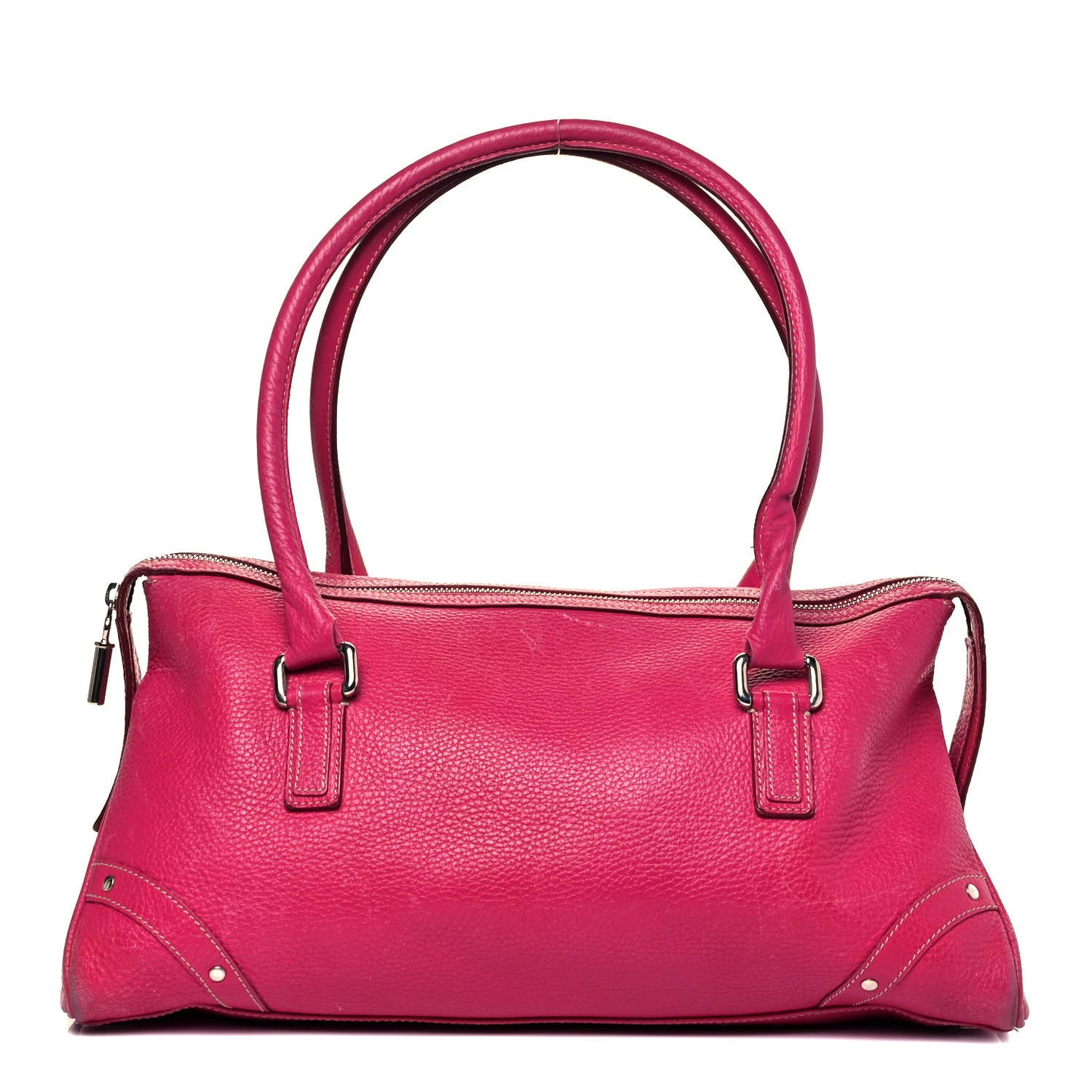 Grainy Calfskin Shoulder Bag Pink