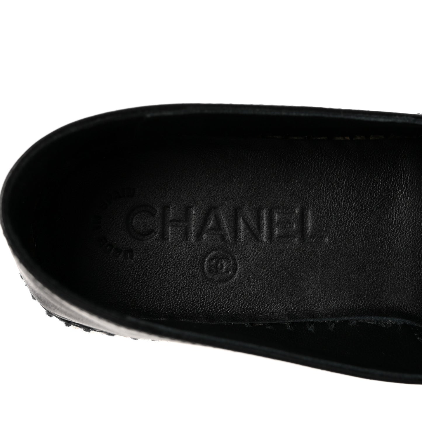 Lambskin Quilted CC Espadrilles 36 Black