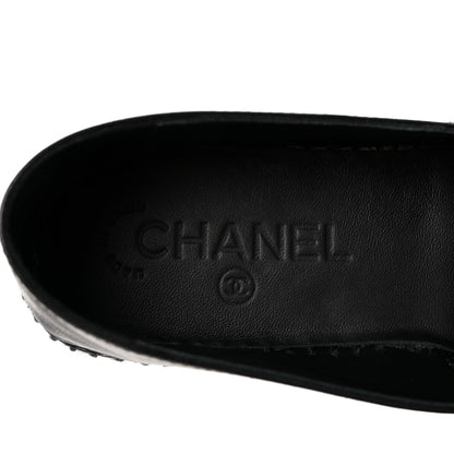 Chanel Lambskin Quilted CC Espadrilles 36 Black 8 of 10