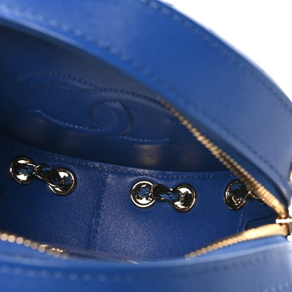 Chanel Lambskin Coco Lifesaver Round Bag Blue Black 5 of 9