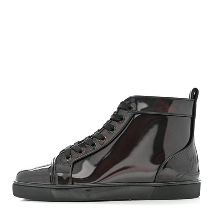 Christian Louboutin Patent Psychic Mens Louis Orlato Flat Sneakers 39 Black 1 of 10