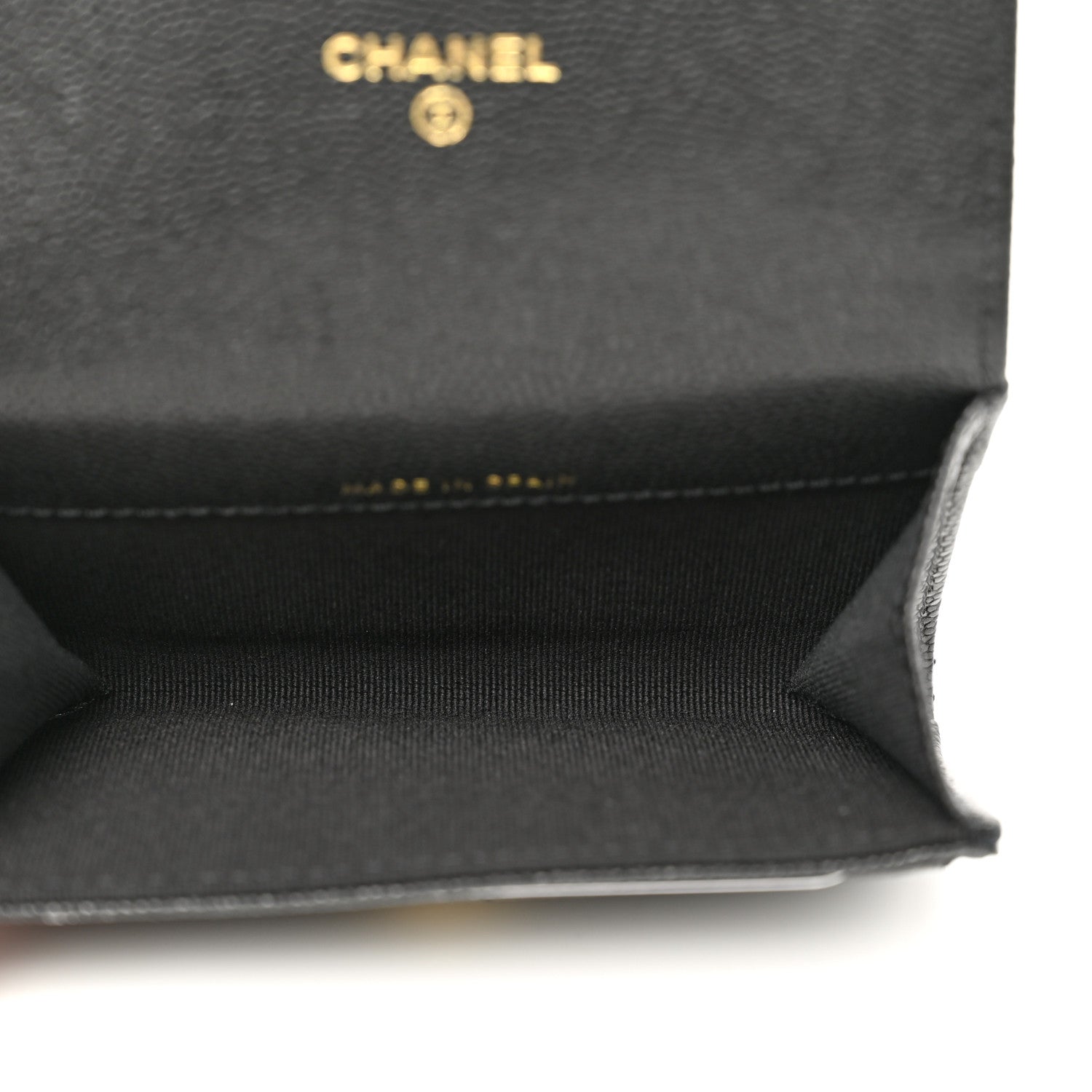 Chanel Caviar Quilted Enamel Coco Casino Flap Card Holder Wallet Black 5 of 9