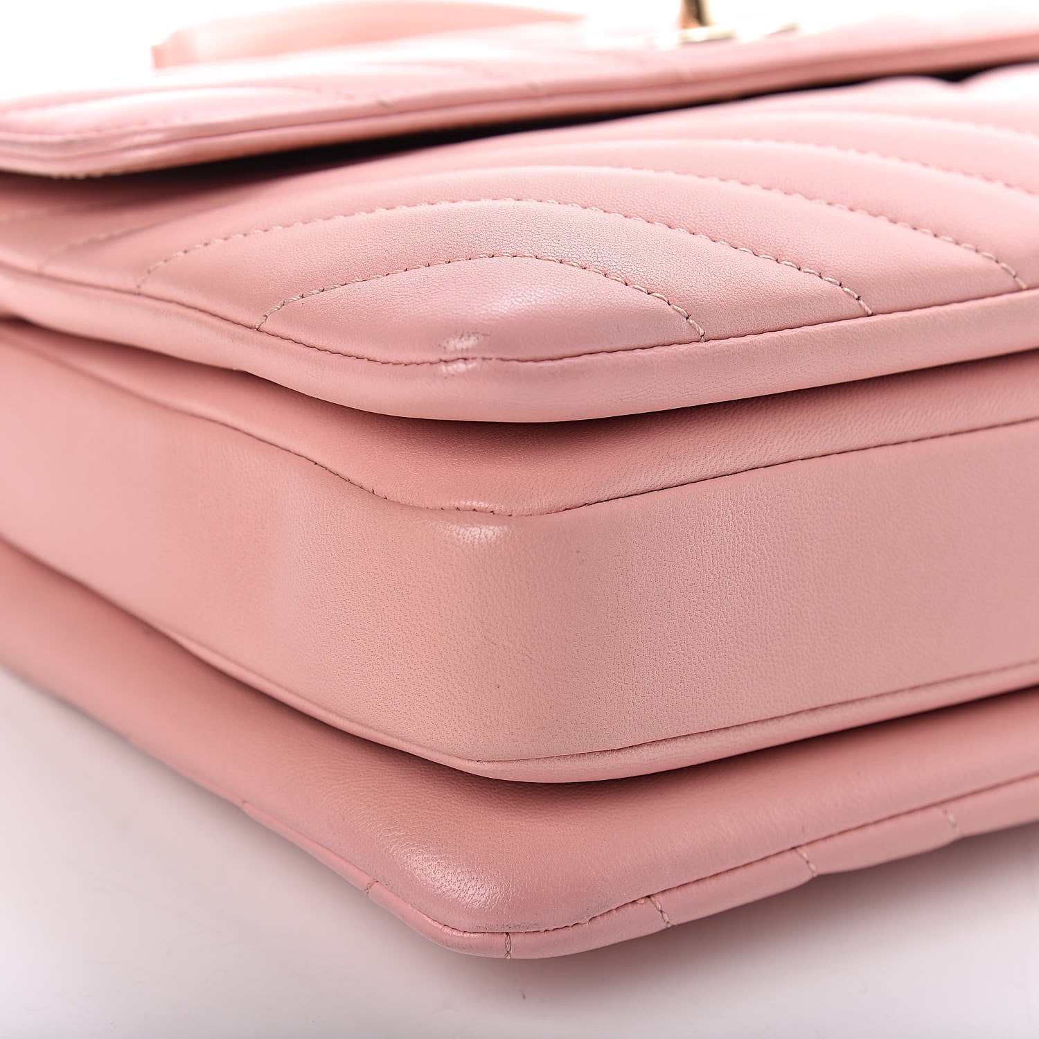 Chanel Lambskin Chevron Quilted Small Trendy CC Dual Handle Flap Bag Pink 8 of 12