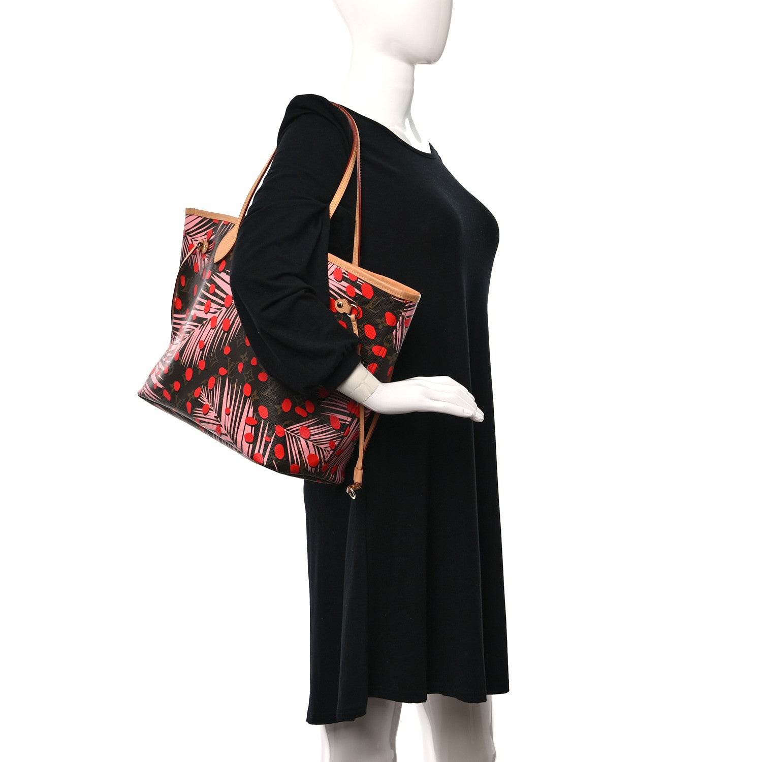 Louis Vuitton Monogram Jungle Dots Neo Neverfull MM Sugar Pink Poppy 2 of 9