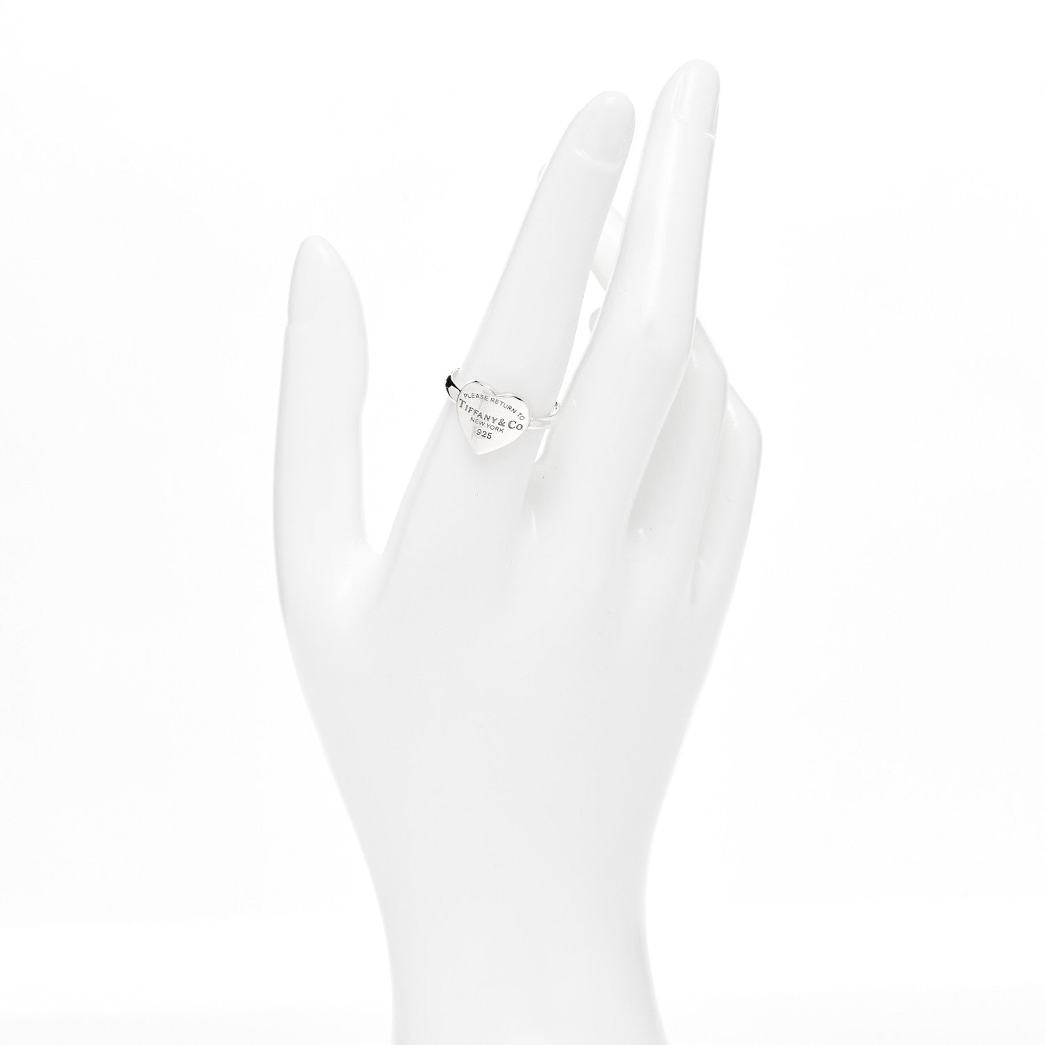 Tiffany Sterling Silver Return to Tiffany Heart Ring 56 7.5 3 of 5